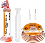 Towot 10FT Wick Braid & No-clean Soldering Flux Paste (10CC) Desolderin. Fixed Price $15.18.