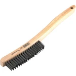 Forney 13-3/4 In. Curved Wood Handle Wire Brush With Carbon Steel Bristles 70504. Fixed Price $12.84.