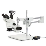 Amscope 3.5X-180X Trinocular Stereo Boom Microscope +18MP Usb Camera Led Light. Fixed Price $1295.99.