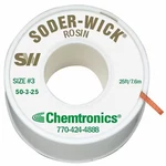 Chemtronics 50-3-25 Desoldering Wick, Ft., 3, Copper, Rosin. Fixed Price $22.89.