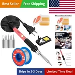 Soldering Iron Kit, 60W With 5PC Interchangeable Tips, 10-IN-1.... Fixed Price $24.18.