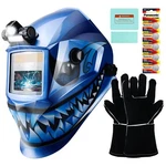Trqwh Shark Design Auto-darkening Welding Helmet With Wide View And Led Light. Fixed Price $49.99.