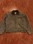 Vintage Carhartt J97 Jacket Detroit Gray Fader Gvl Gravel Flannel Lined Work M. Fixed Price $375.00.
