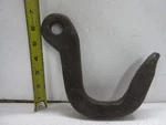 Large Antique Blacksmith Hand Forged Iron Hook Farm Item Tool Decor. Fixed Price $18.29.