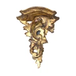 Antique French Gilded Wooden Wall Console Shelf Hand Carved Gold Tone Deco. Fixed Price $175.00.