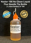 50ML/1.69OZ Needle Tip Bottle Kester 186 Rosin No Clean Liquid Flux For Reflow. Fixed Price $12.79.