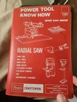 Sears Craftsman Power Tool Book -radial Saw 1970'S Manual # 2917. Fixed Price $7.95.