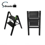 Portable 2 Step Black Folding Safety Non Slip Small Stool Ladders. Fixed Price $24.86.