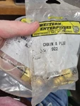 2EA Of Western 922,CHAIN And Assembly, 2-PC Nut Plug, Male, Rh, 200 Psi. Fixed Price $15.00.