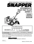 Owners Manual Snapper Intermediate Rear Tine Tiller Series - Model IR5003B. Fixed Price $21.95.