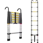 10.5FT Aluminum Telescoping Ladder With Hook, Multi-purpose Collapsible Extensio. Fixed Price $215.03.