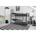 Mainstays Small Space Twin Over Junior Bunk Bed, Black, Silver, And White.. Fixed Price $170.78.