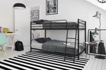 Mainstays Small Space Twin Over Junior Bunk Bed, Black. Fixed Price $192.00.