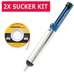 Metal Desoldering Pump Sucker Irons Removal Remover Tool Blue Silver. Fixed Price $6.95.