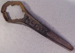 Mccue Wire Wheel Wrench Antique Car Removal Tool Axle Company Buffalo 1912. Fixed Price $340.00.