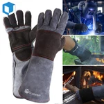 Leather Forge Welding Gloves Heat Fire Resistant Bbq Grill Oven Stove Work Mitts. Fixed Price $17.99.