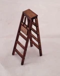 Folding Step Ladder 5" - 221 Dollhouse Miniature Wooden Furniture 1:12 Usa. Fixed Price $22.94.