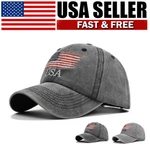 Adjustable American Usa Flag Embroidered Hat Baseball Cap. Fixed Price $9.59.