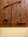 Wrought Antique Blacksmith Making Tools Hand Forged Ironwork. Fixed Price $150.00.