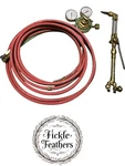 Generico Oxygen Regulator, Cutting Torch And Hose Lot. Fixed Price $125.00.