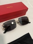 Cartier Big Diamond Cut Black Frameless Lens Gold. Fixed Price $80.00.