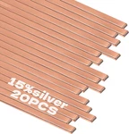 20 Sticks Brazing Rods BCUP-5 15% Silver Solder Copper Phosphor Welding 0.0. Fixed Price $29.07.