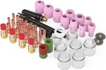 71PCS Tig Welding Torch Stubby Gas Lens #12 Pyrex Glass Cup Kit For WP-17/18/26. Fixed Price $44.99.
