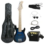 30" Kids Blue Electric Guitar With Amp & Much More Combo Accessory Kit. Fixed Price $73.58.