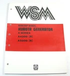 Original Kubota Generator A4300 A5000 Series Service Shop Repair Manual. Fixed Price $44.89.