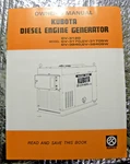 Kubota Owner's Manual Diesel Engine Generator GV-3120 31709W 3240. Fixed Price $26.50.