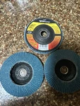 Lot Of 3 Forney 71992 60-GRIT 15,200 Rpm Blue Flap Disc 4" X 5/8". Fixed Price $22.95.