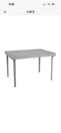 Cosco 44" X 32" Folding Dining Table, Gray Woodgrain. Fixed Price $80.00.