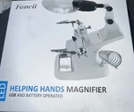 New Fancii Led Light Helping Hands Magnifier Station - 2X 4X Usb/battery Oper.. Fixed Price $5.00.