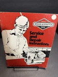 Original Briggs & Stratton Service And Repair Instructions Manual. Fixed Price $10.99.