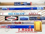 15% Silver Brazing Rods 7 Sil-fos, Worthington, Harris Stay-silv, Lenox .... Fixed Price $79.99.