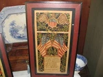American Patriotic Lincoln "this Nation" Painted Scherenschnitte Paper Cutting. Fixed Price $197.00.