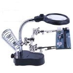 New Desktop Magnifier Welding Magnifying Glass Led Holder Soldering Repair Tool. Fixed Price $15.41.