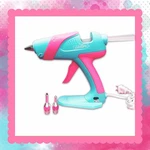 Dual Temperature Hot Glue Gun, 60W, 3 Nozzles, Teal & Full Size, Pink. Fixed Price $43.97.