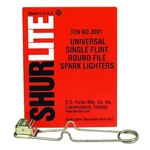 Shurlite Spark Lighter, Single-flint Round Pack Of 10 Gc Fuller 3001. Fixed Price $37.90.