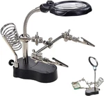 3.5X12X Helping Hands Soldering Station With Led Light & Alligator Clips - Magni. Fixed Price $18.29.