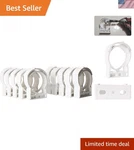 Durable White Surface Mount Hanger Versatile 10-PACK For 4-INCH Pipes. Fixed Price $65.99.
