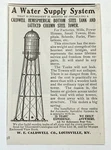 Early 1900S Print Ad 1900'S Caldwell Steel Water Towers Louisville Hemispherical. Fixed Price $12.61.