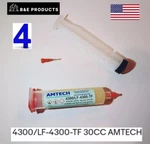 4PC Genuine Amtech!! 4300/LF-4300-TF Water Washable Tacky Flux 30CC REL0. Fixed Price $119.95.