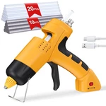 Hot Glue Gun, Hhdqymsg 20W Yellow CORDLESS-2600MAH. Fixed Price $24.08.