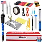 Plusivo Soldering Iron Kit, 60W Adjustable Temperature 15-IN-1, Wire, 2. Fixed Price $26.23.