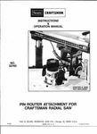 1983 Craftsman 32765 Pin Router Attachment For Radial Arm Saw Instructions Only. Fixed Price $20.24.