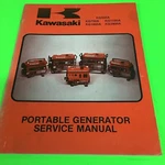 Kawasaki KG550A 750A 1600A 2900A Portable Generator Manual. Fixed Price $15.00.