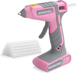 Workpro Pink Cordless Hot Melt Glue Gun, 7.2V Rechargeable Fast. Fixed Price $55.35.