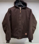Berne HJ375 Dbn Men's 2XL Canvas Hooded Insulated Bomber Heavy Work Jacket. Fixed Price $46.58.