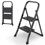 Steel Folding 2/3 Step Stool Ladder Adults With Soft-grip Handle 330 Lbs. Fixed Price $32.57.